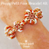 Poppy Petit Four Bracelet Kit on wrist600 Poppy Beaded Bead Bracelet Kit