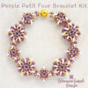 Purple Petit Four Bracelet Kit Tile6002 Purple Shaped Bead Bracelet Kit