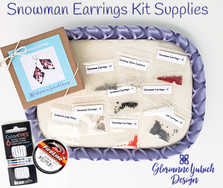 Frosty Earrings Beading Kit Supplies