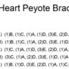 Heart Peyote Bracelet Word Chart