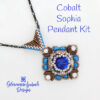 Cobalt Crystal Beaded Pendant Kit
